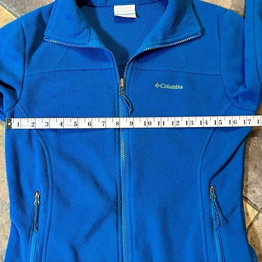 Columbia Turquoise Zip Up Cardigan Jacket Small - Picture 8 of 13